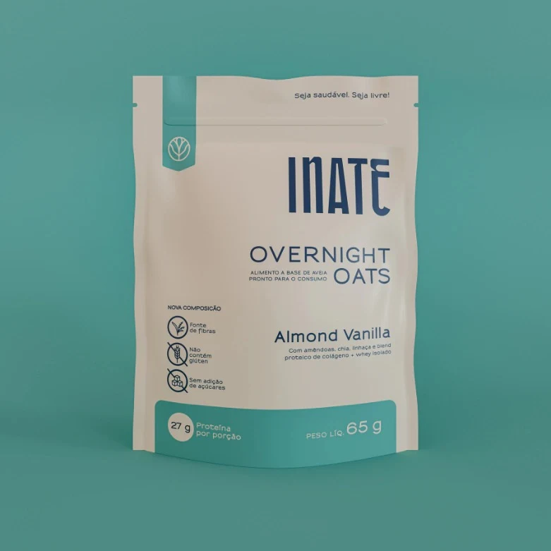 Embalagem oficial Inate Almond Vanilla