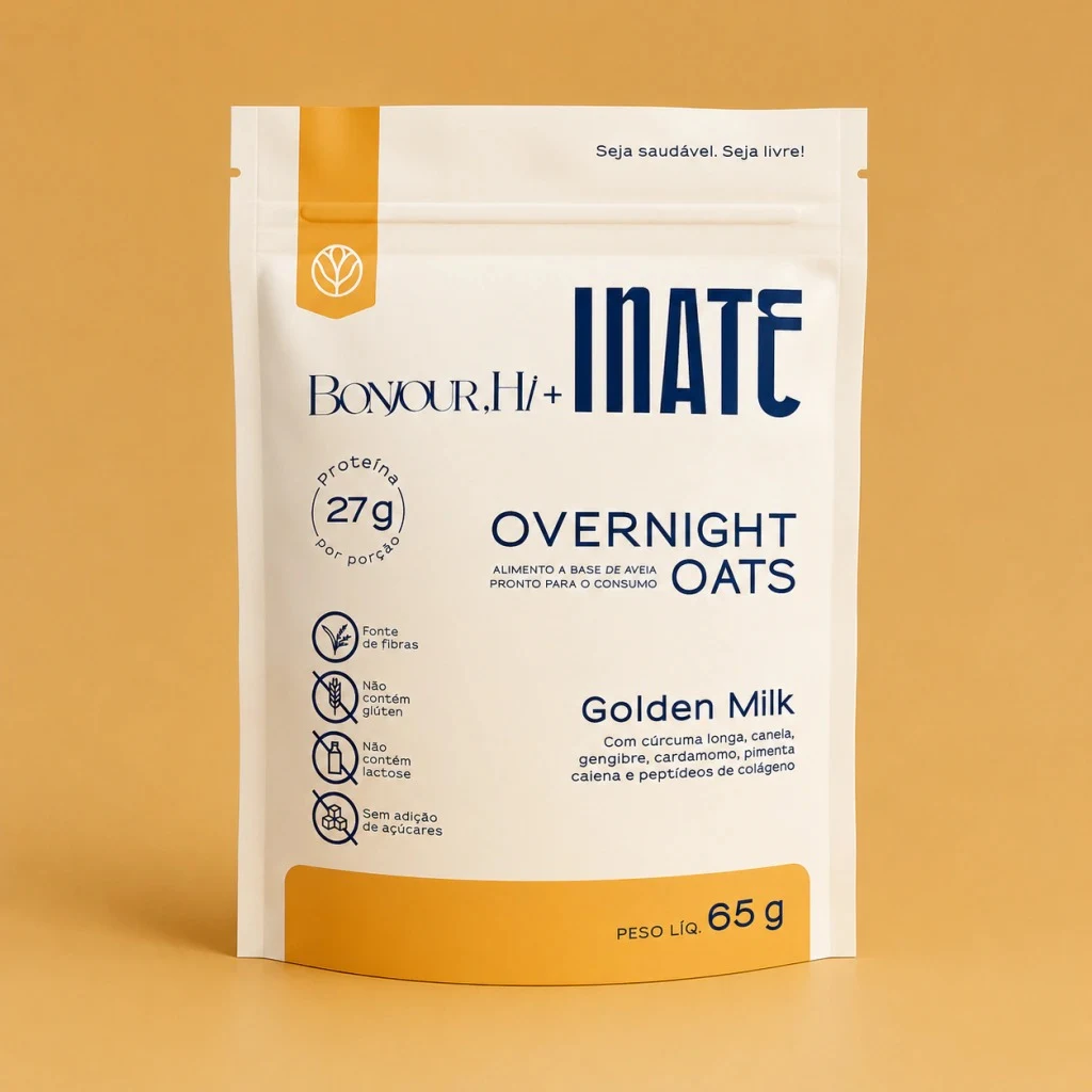 Embalagem oficial Inate Golden Milk